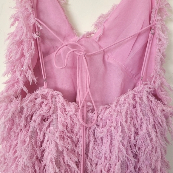 For Love & Lemons Kamara Pink Fuzzy Dress - Picture 7 of 14
